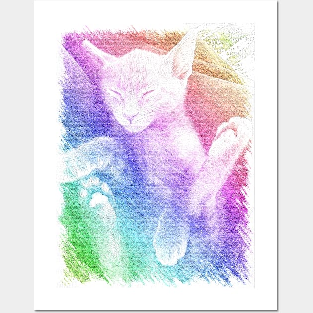 Binx Kitten Wall Art by PirateFarmGirl